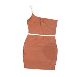 Elegant Rust Skirt Set